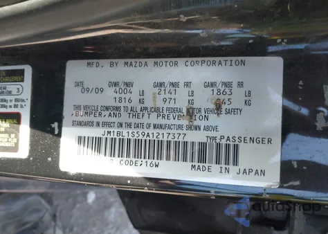 2010 Mazda Mazda3 S Sport z USA, uszkodzony, nr VIN JM1BL1S59A1217377